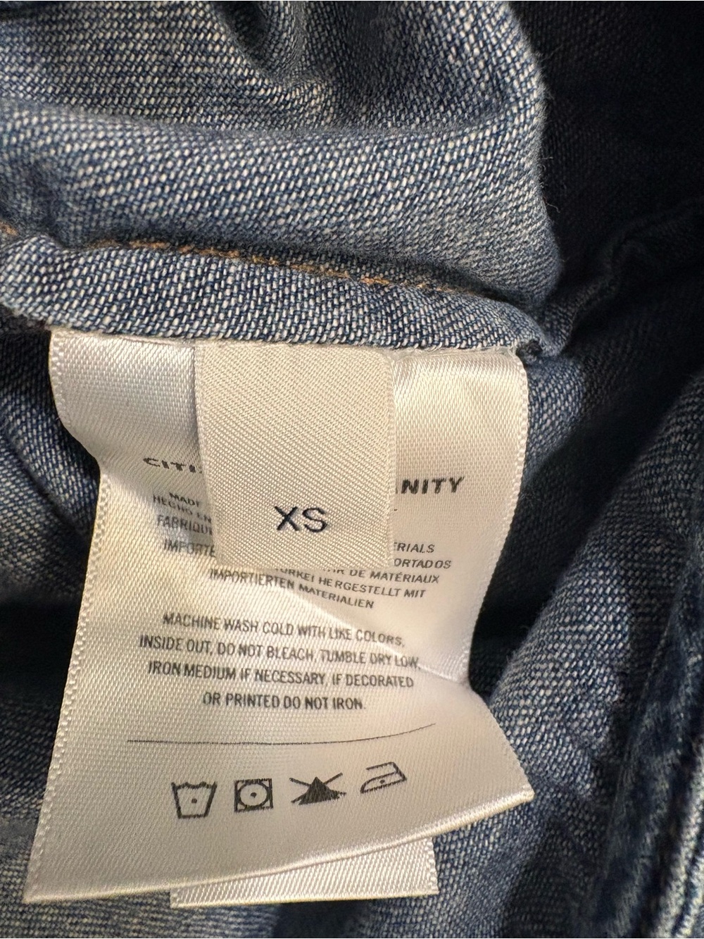 CoH Button-Front Crop Shirt - Blue - Picture 4 of 7